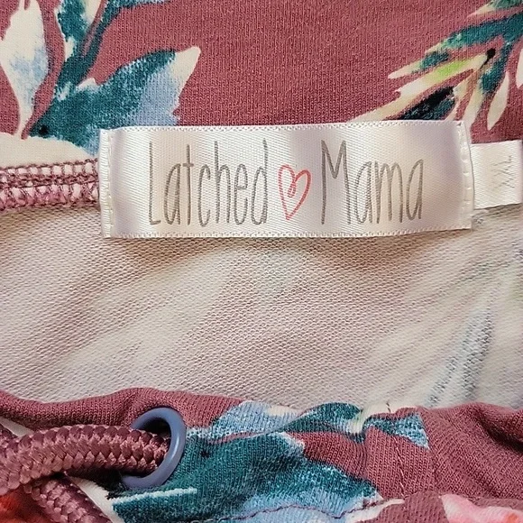 Latched Mama Floral Hoodie Top - Purple and Pink - Picture 2 of 5